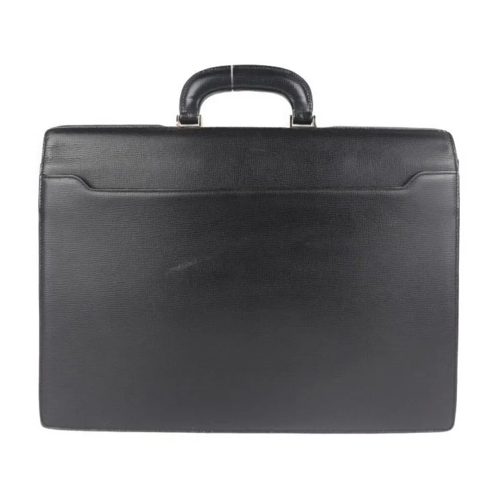 Loewe Briefcase Business Bag 13-50.70.002-1579 Leather Black Gold Hardware